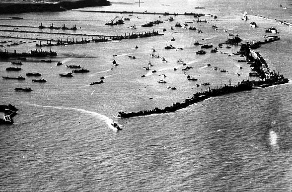Mulberry Harbour - The British and Canadians learnt at Dieppe not to capture a French Port but to take their own with them