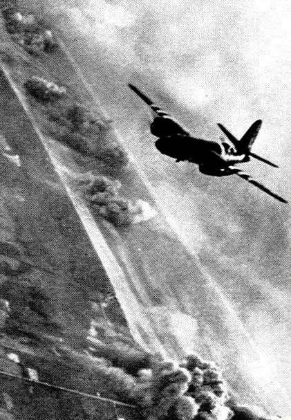 U.S.A.A.F. Marauders bombing German positions at Utah Beach